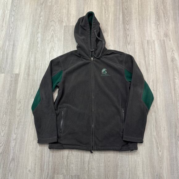 Vintage Michigan State Spartans Sweatshirt Men's Large Fleece y2k Hooded MSU